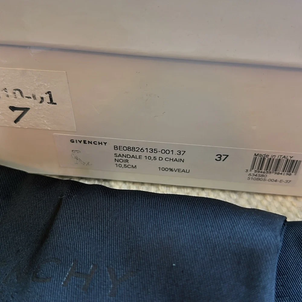 Givenchy Croc Embossed Ankle Strap 105 Chain Sandal - Picture 8 of 9